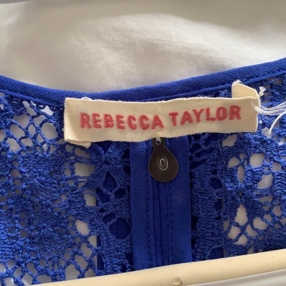 Rebecca Taylor Silk Lace Back Top - Picture 3 of 4